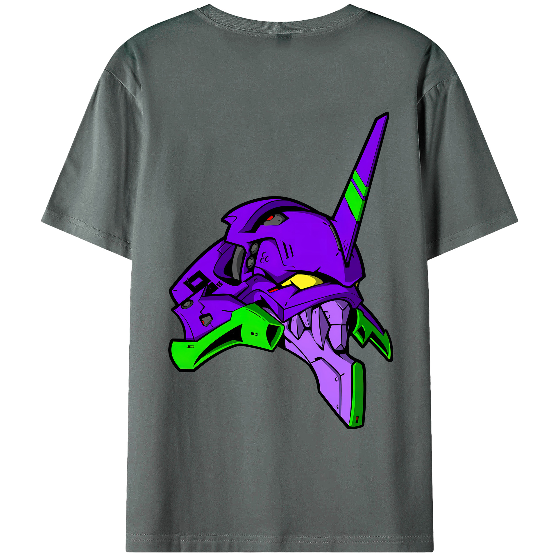（画像用） EVA 新世紀エヴァンゲリオン 綿100％ メンズ半袖Tシャツ（バックプリント） 通気性